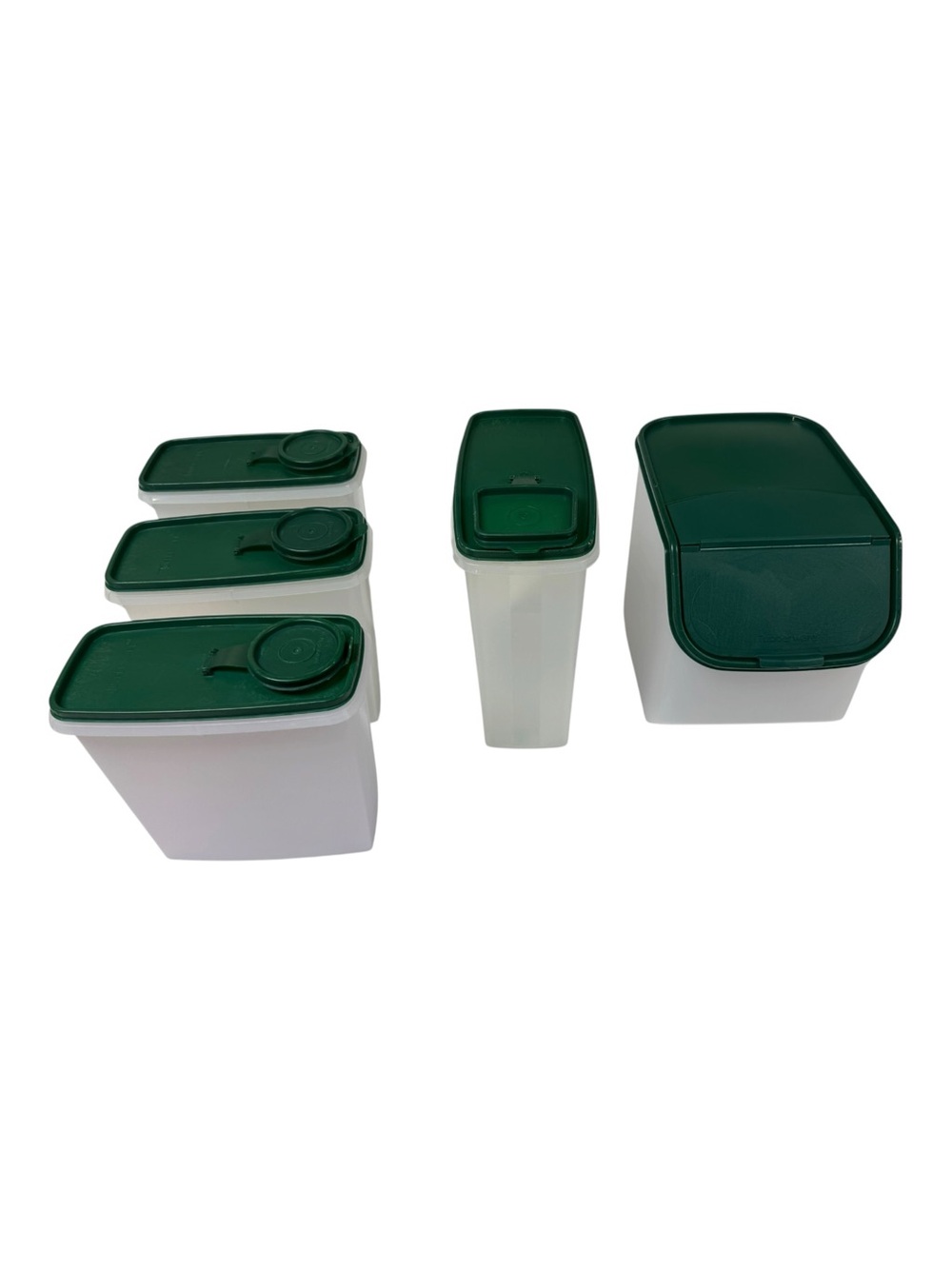 Vintage Tupperware Modular Mates Hunter Green
Pantry Container Set Stackable 5